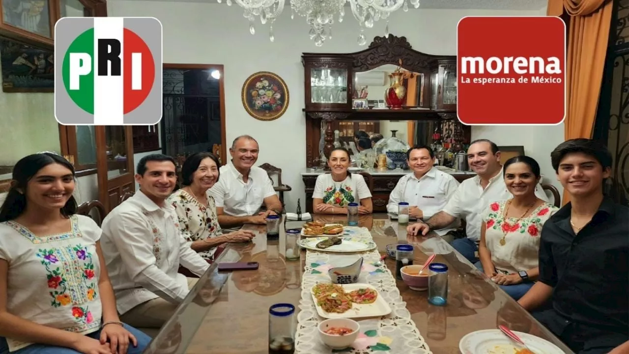 Morena en Yucatán: Felipe Cervera renuncia al PRI y cena con Claudia Sheinbaum