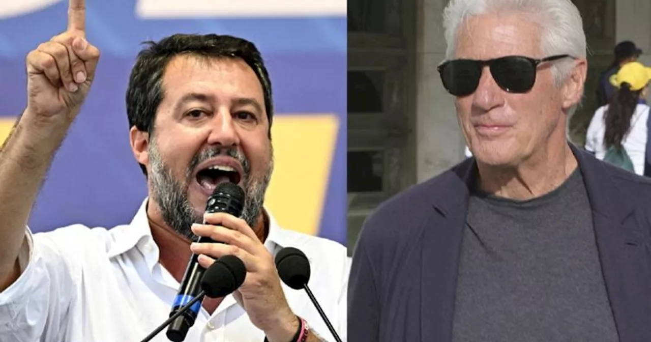 Richard Gere attacca la destra (e l&#039;Italia), Salvini lo stronca: &#034;Parole disgustose&#034;