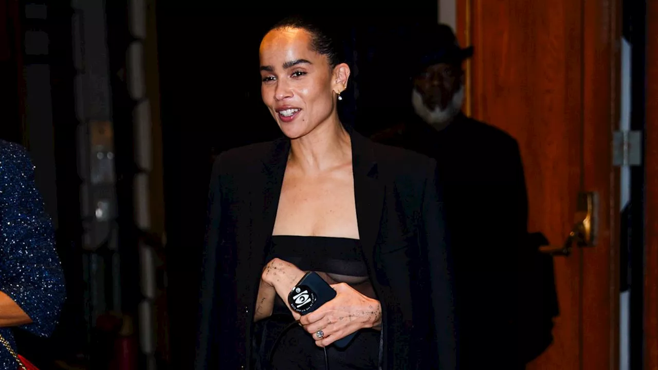 Zoë Kravitz Goes Cabaret-Core in a Sheer LBD