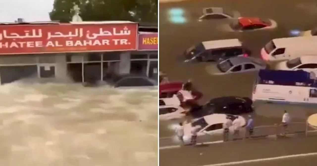 Chaos engulfs Dubai as people flee flooded UAE desert city