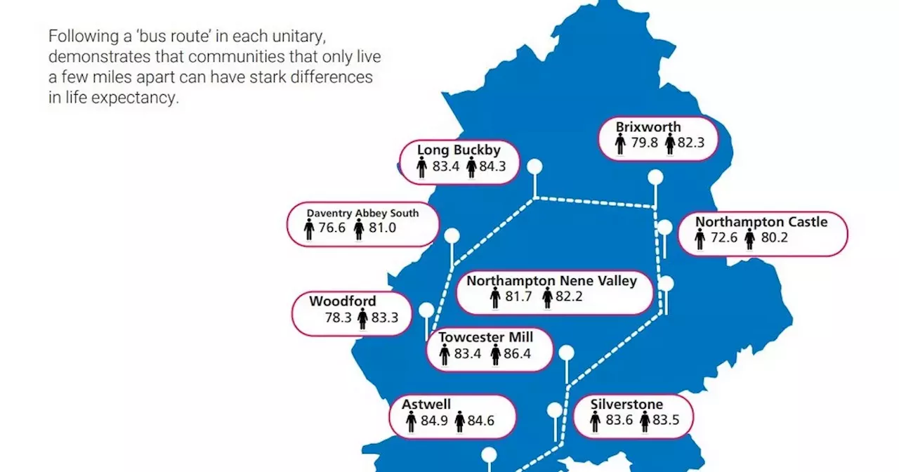 Where in Northamptonshire you can expect to live longer