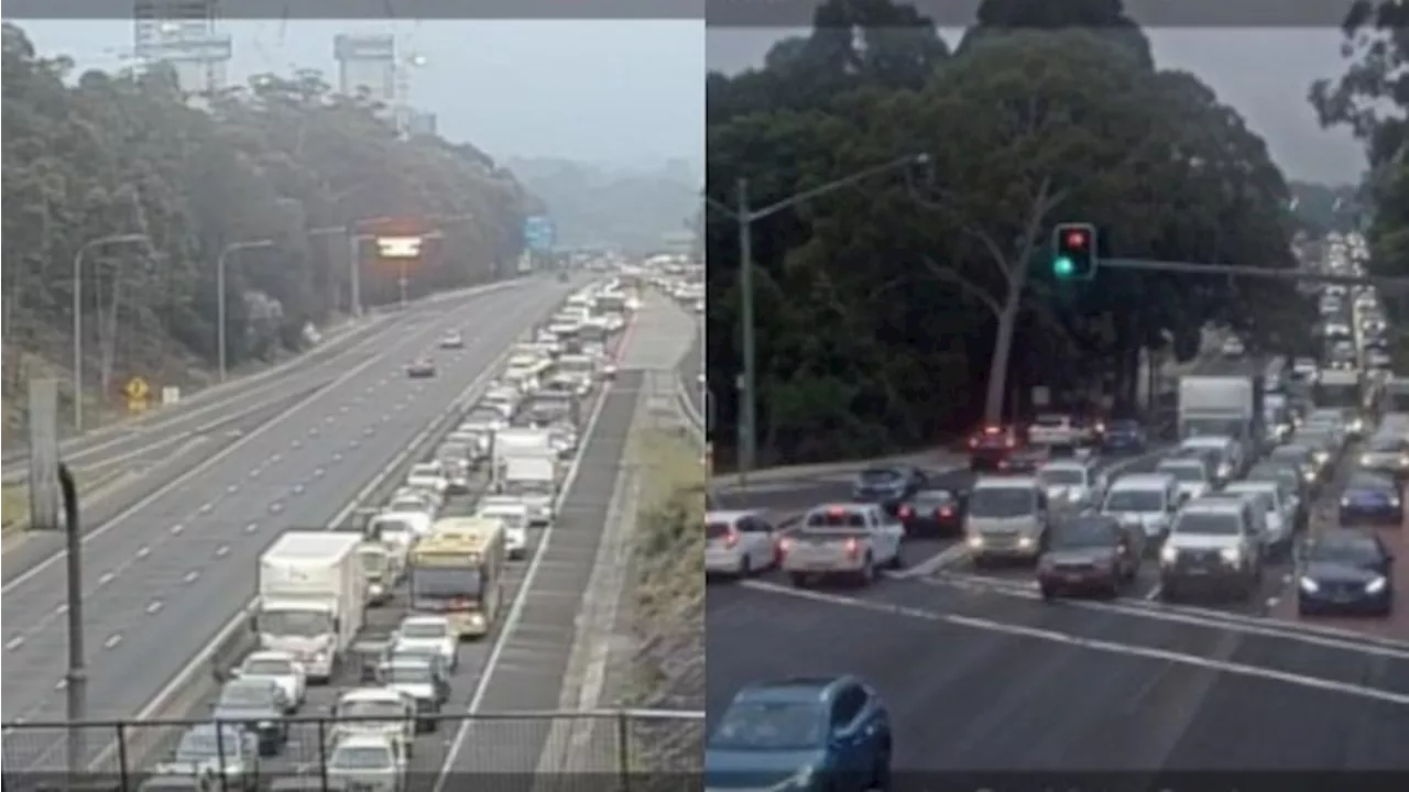 Traffic chaos as crane fire closes Lane Cove Tunnel
