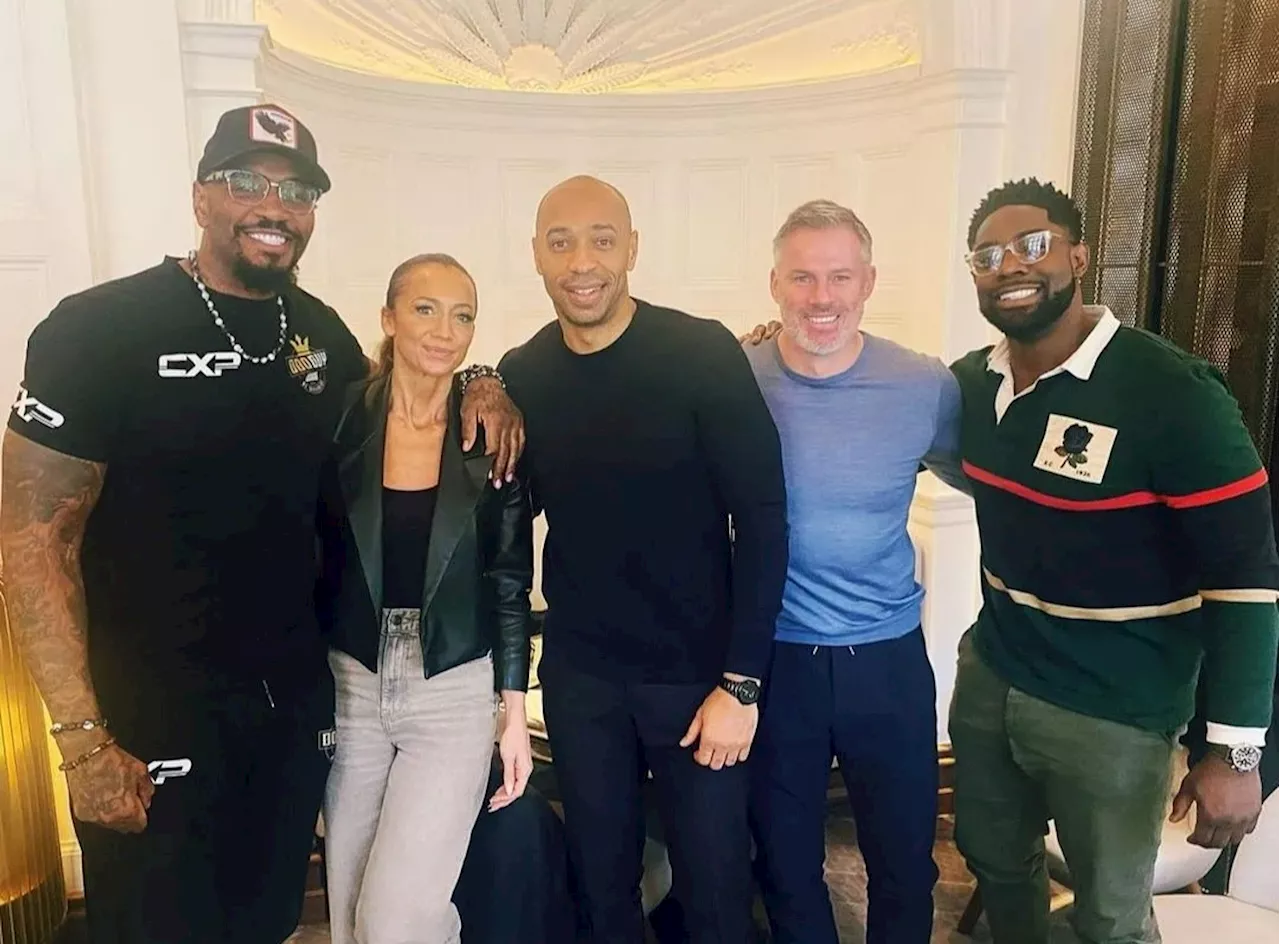 Malik Scott, Kate Abdo and Jamie Carragher all smiles at dinner after Liverpool legend’s awkward ‘loyalty’...