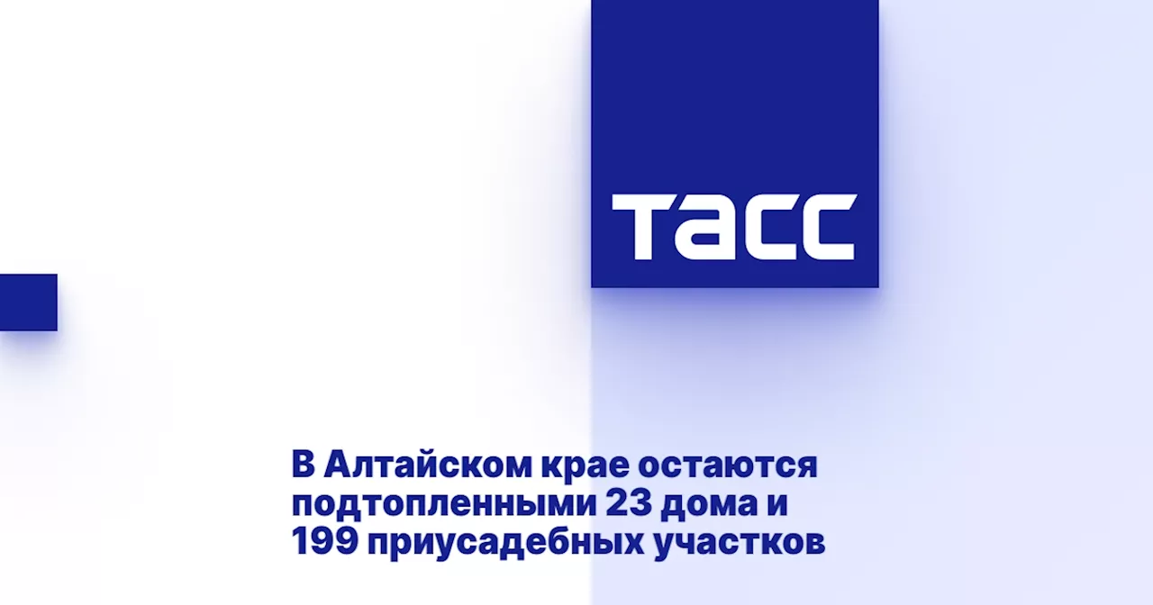 В Алтайском крае остаются подтопленными 23 дома и 199 приусадебных участков