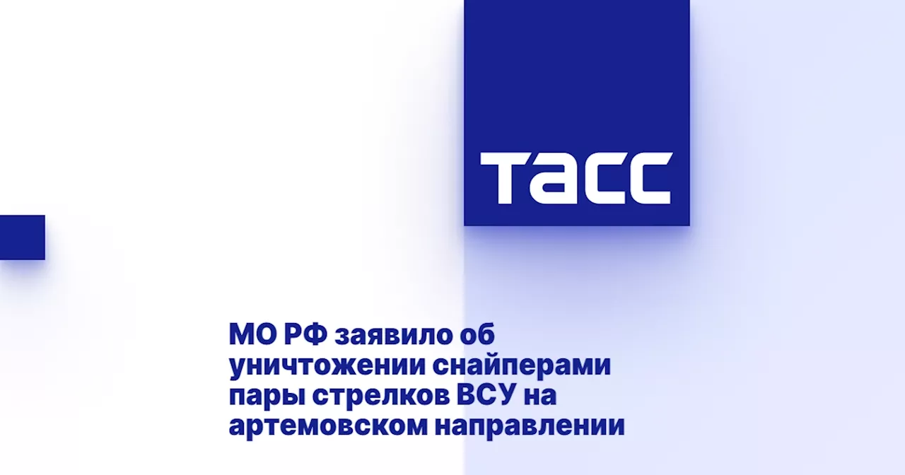 МО РФ заявило об уничтожении снайперами пары стрелков ВСУ на артемовском направлении