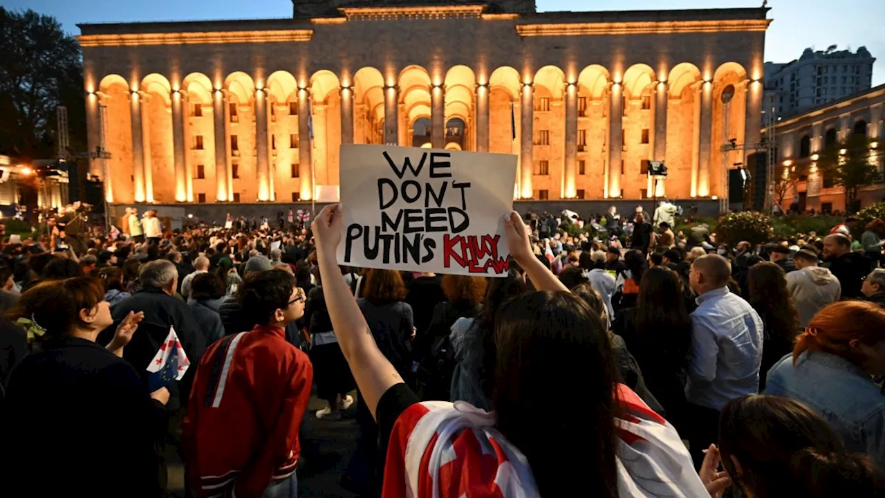 Street riots and brawling MPs as thousands protest over Georgia’s ‘Russian’ law