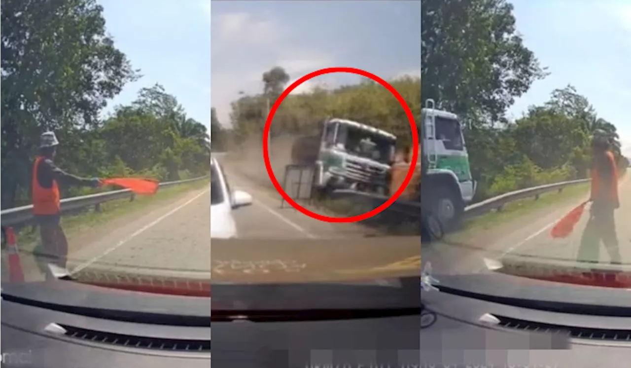 [Video] Lori Tanah Rempuh ‘Divider’ Untuk Elak Langgar Kereta Raih Perhatian Ramai