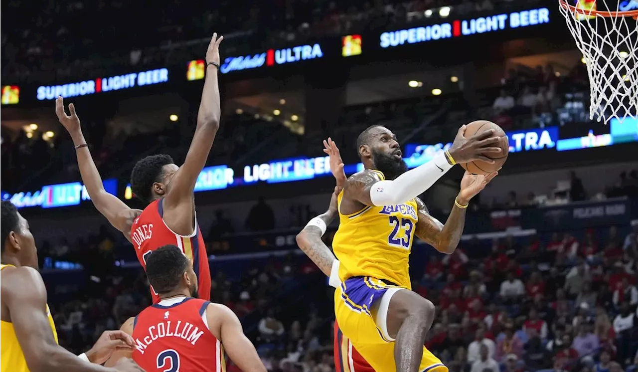 LeBron James, Lakers secure playoff berth with 110-106 win over Pelicans