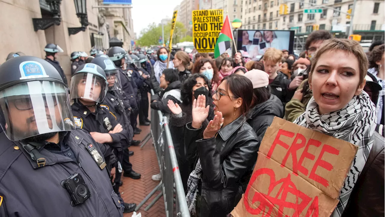 Police arrest protesters at Columbia University who had set up pro-Palestinian encampment