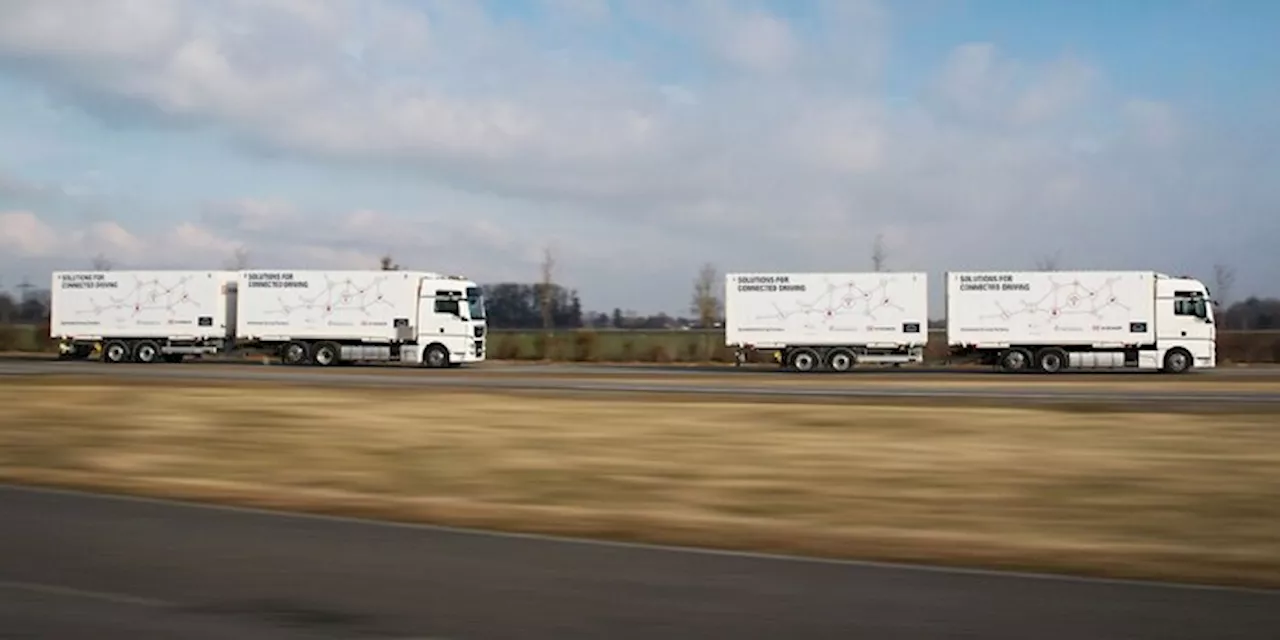 Man testa camion a guida autonoma con ministro dei Trasporti