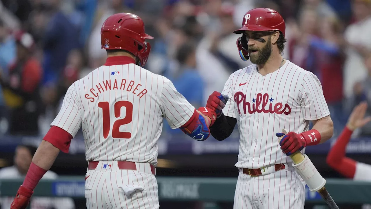 Schwarber homers twice and Sánchez pitches 6 strong innings as Phillies finish sweep of Rockies