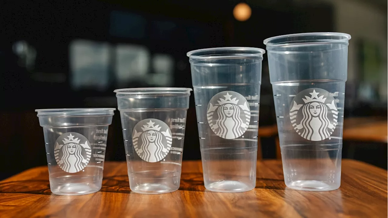 Starbucks will roll out a redesigned plastic cup in Canada this month in a bid to reduce plastic waste