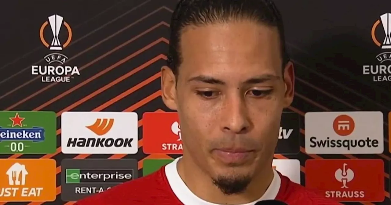 Virgil van Dijk sends defiant Liverpool message after Europa League exit