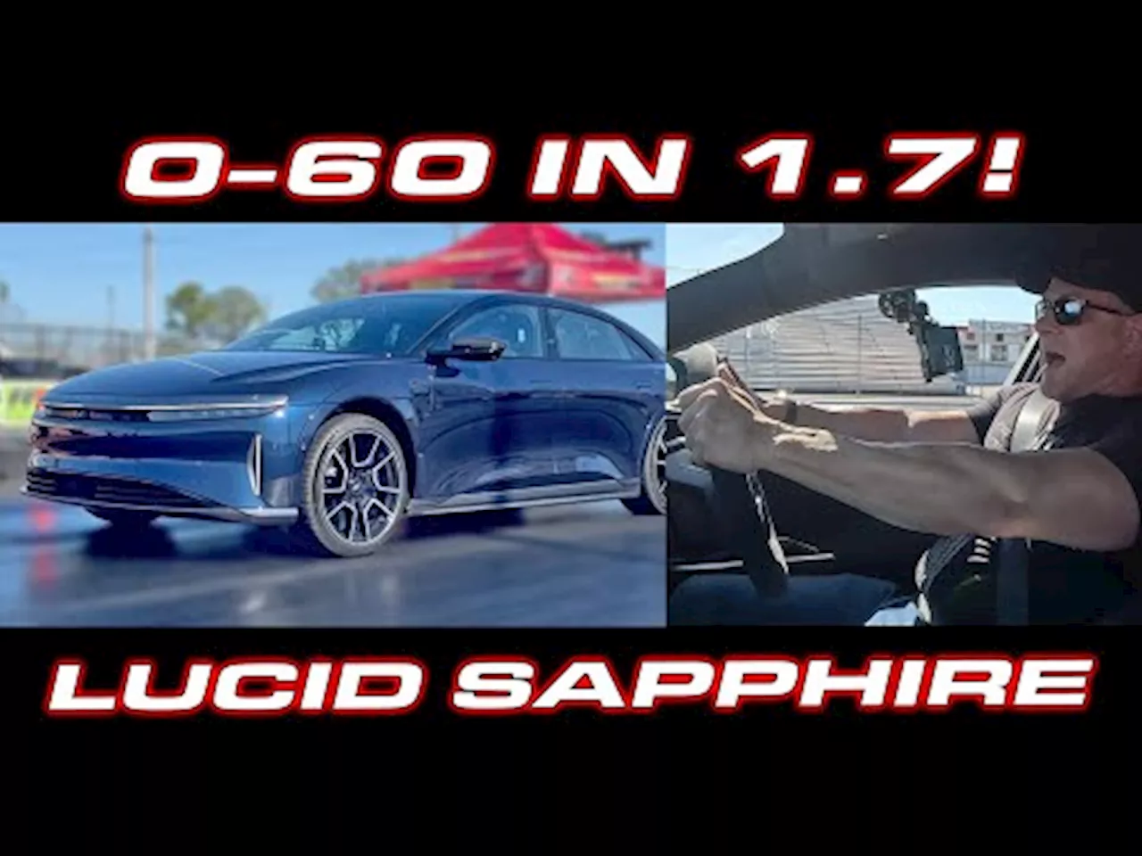 Lucid Air Sapphire rekordsnabb på kvartsmilen. 8,93 sekunder.