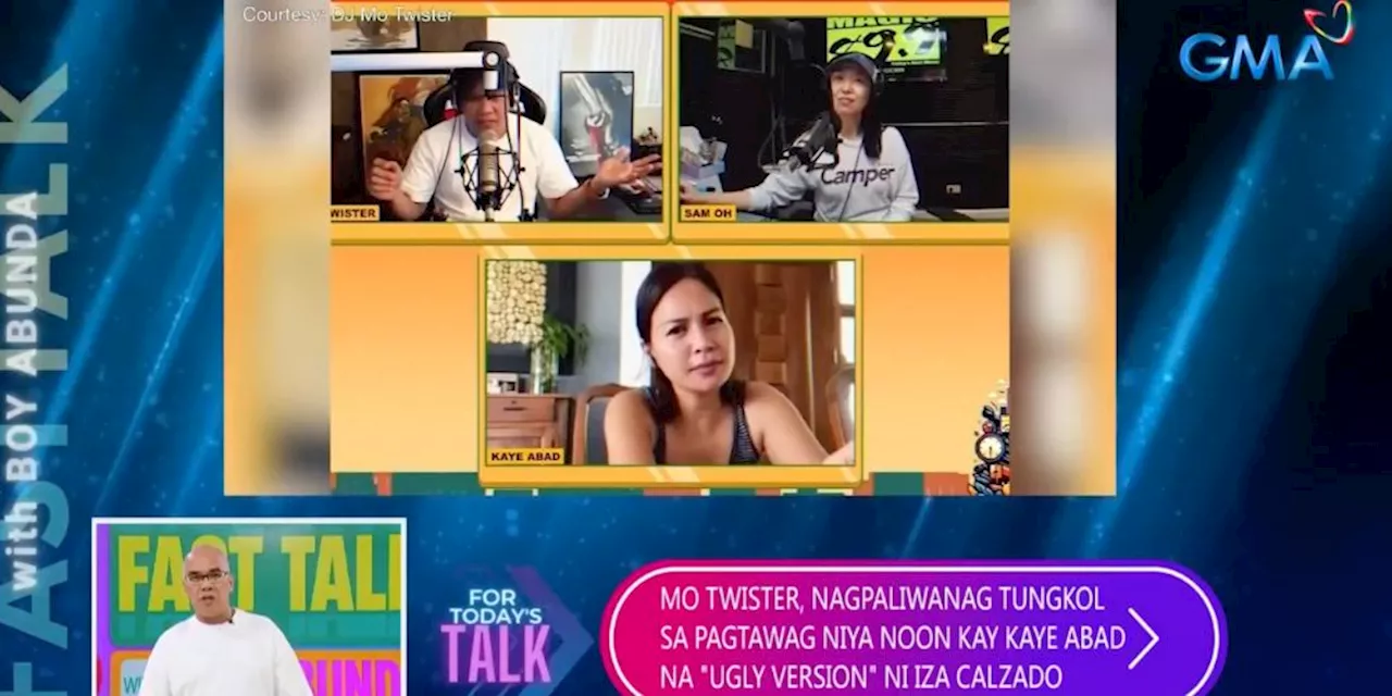 Mo Twister explains ‘ugly version’ of Iza Calzado comment on Kaye Abad