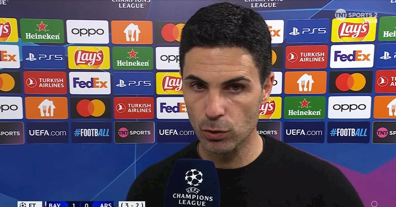 Mikel Arteta points finger at Arsenal's 'big mistake' in Bayern Munich defeat