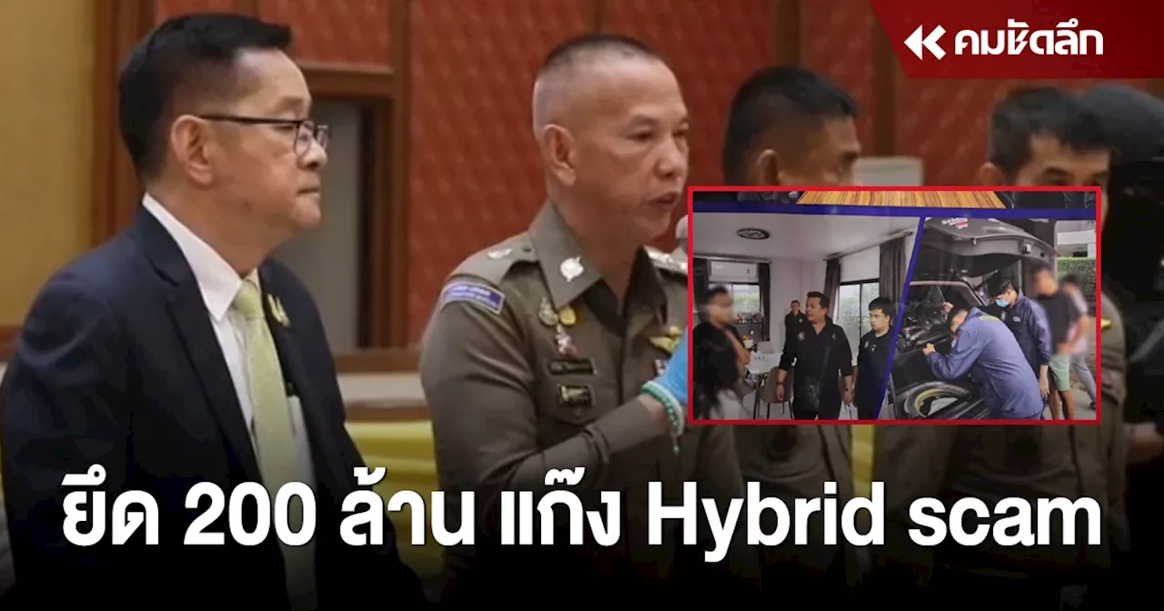 'ตร.ไซเบอร์' รวบ 2 ตัวการแก๊งคอลเซ็นเตอร์ Hybrid scam ยึดทรัพย์กว่า 200 ล้าน