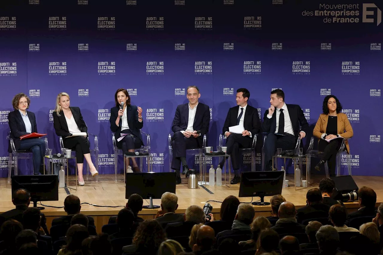 Européennes: les sept principales têtes de liste en grand oral au Medef