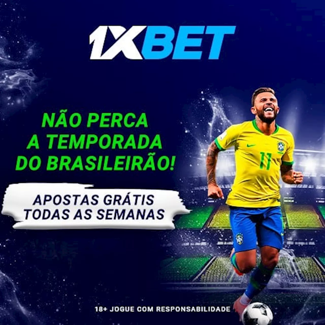 1xbet: aposte no Brasileirão e receba aposta grátis