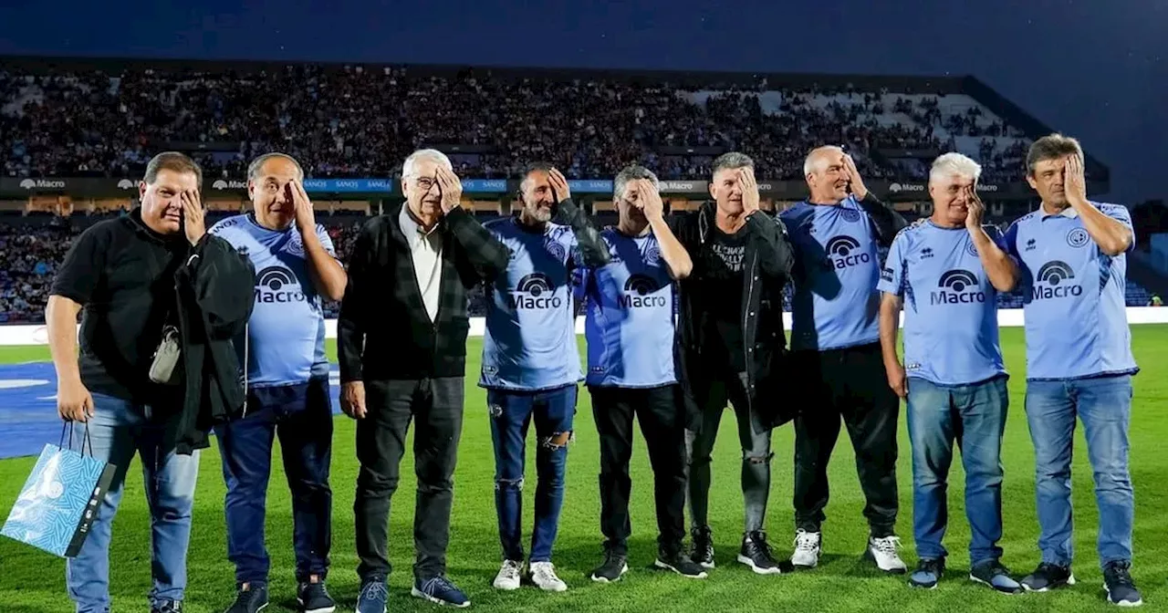 Belgrano y la AFA en un justo homenaje al primer campeón de AFA en 1986