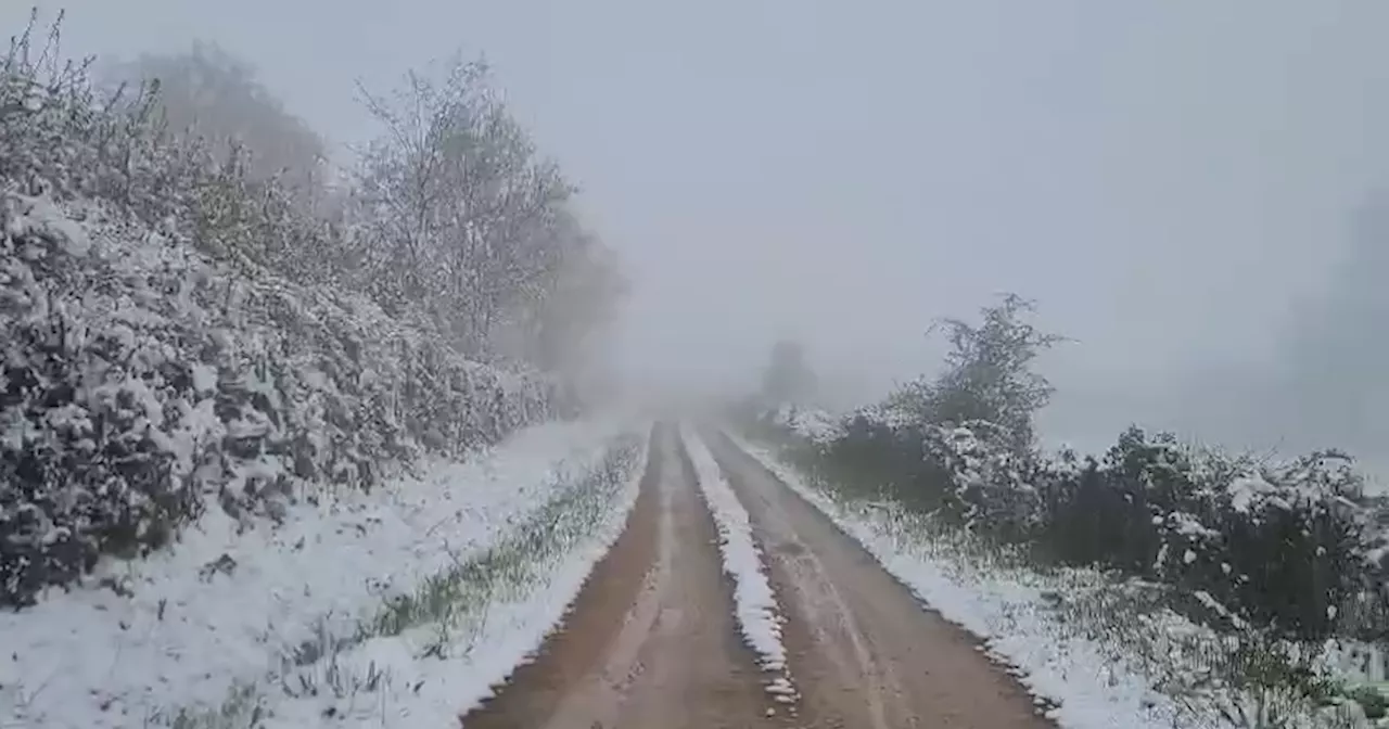 Après un week-end estival, la neige fait un retour surprise en France