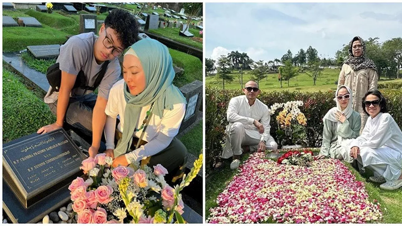 Masih Suasana Lebaran, Ini Potret 6 Artis Ziarah ke Makam Keluarga Tercinta