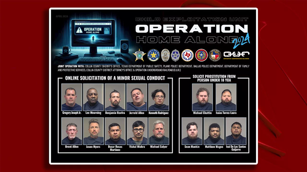 15 arrested, charged for soliciting minors online in Collin County's ‘Operation Home Alone'