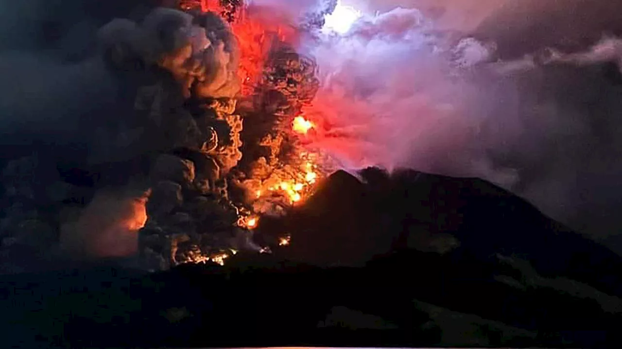 Tsunami alert as massive volcano erupts