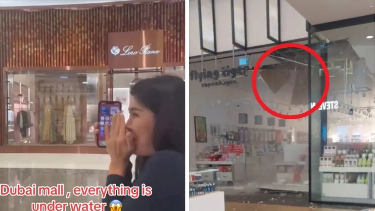 ‘Under water’: Wild footage of mall