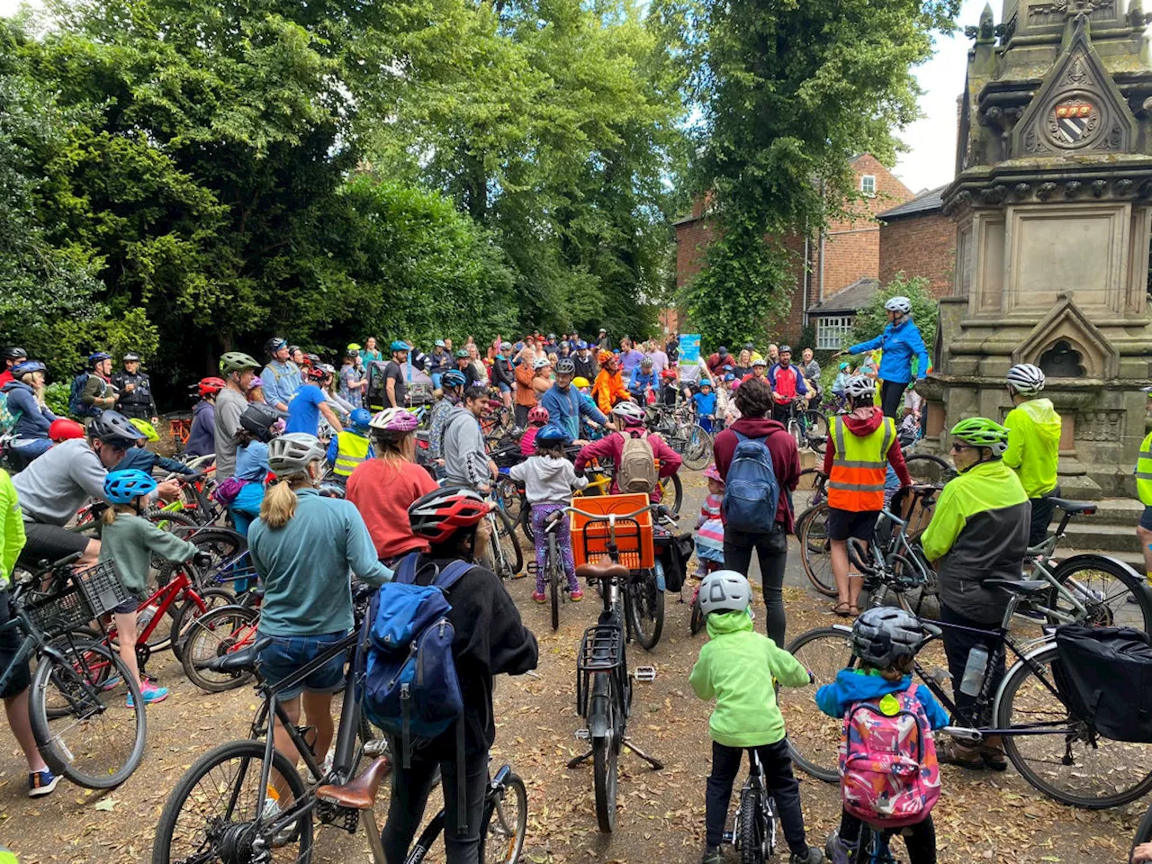 Kidical mass bike ride returns to the streets of Shrewsbury