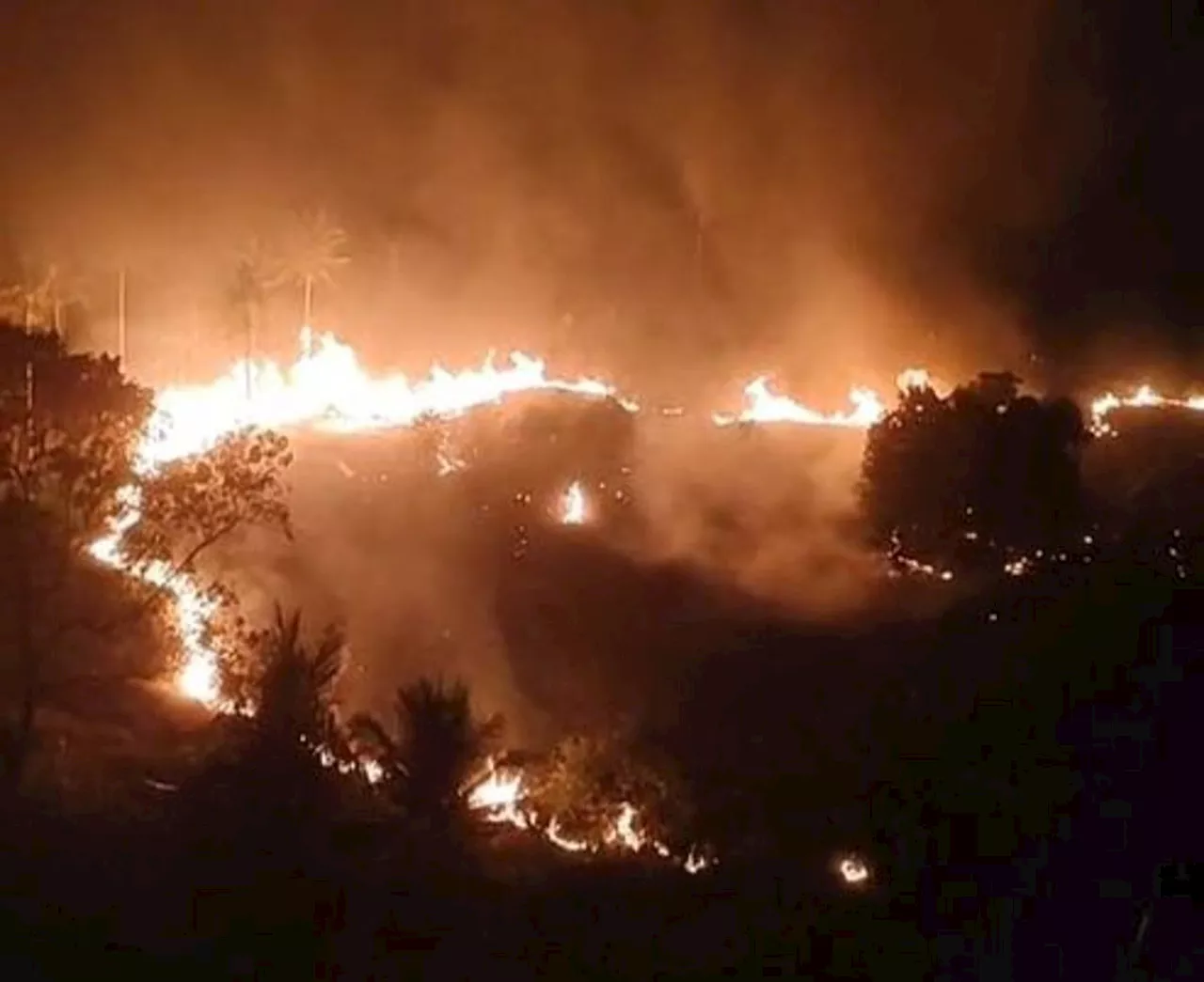 2 grass fires erupt in Sibonga, San Fernando