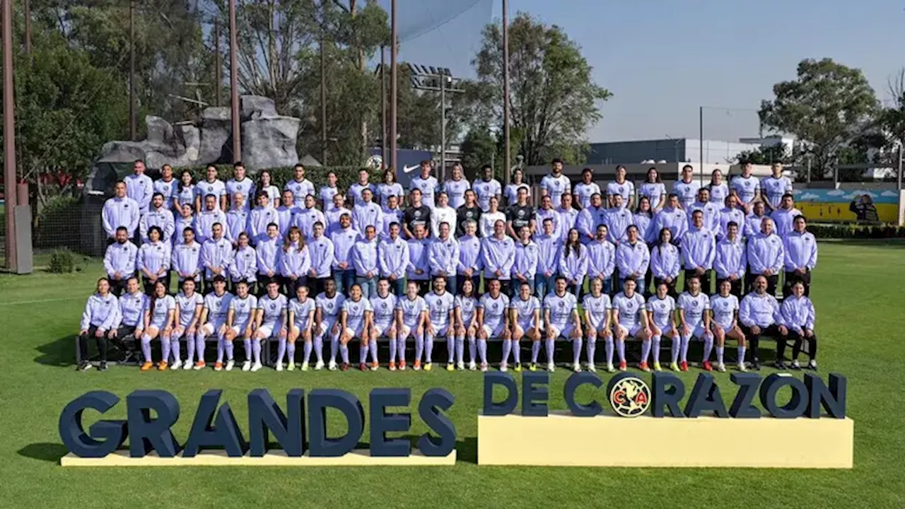 América y América Femenil se toman foto oficial sin Brian Rodríguez