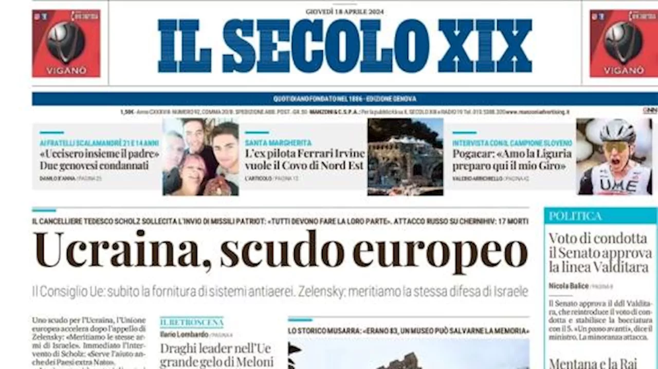 L'apertura de Il Secolo XIX: 'Corrente continua: mai un blackout prolungato per il Genoa'