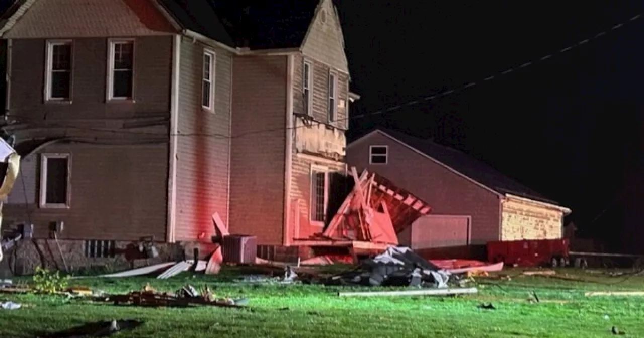 Homes damaged, roadways closed after tornado touches down in Portage County Wednesday