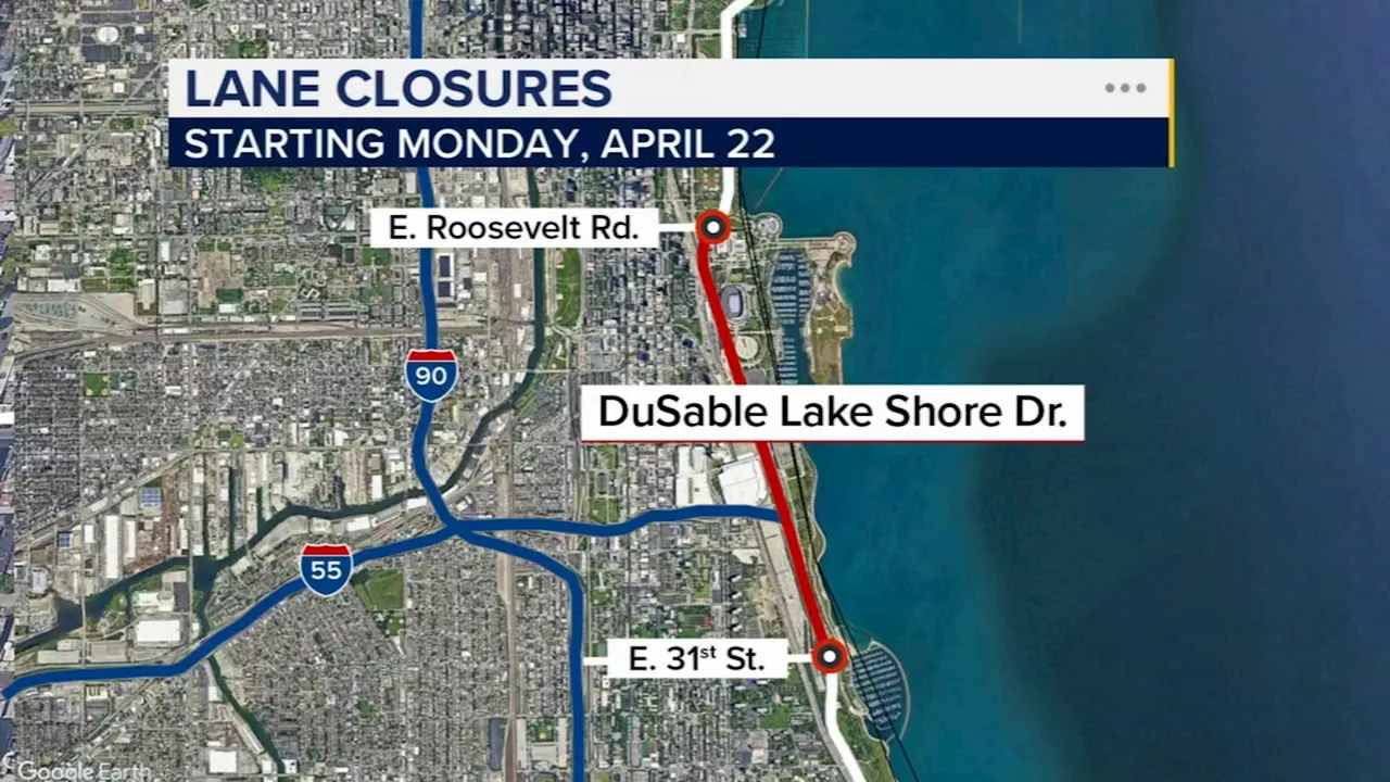 CDOT road repair to close lanes of DuSable Lake Shore Drive next week