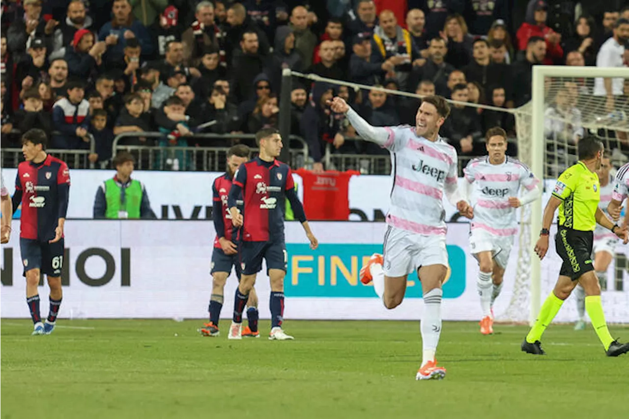 La Juventus, sotto di due reti, recupera e pareggia 2-2 a Cagliari CRONACA e FOTO