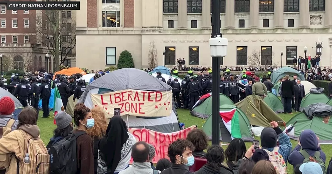 Over 100 arrested at Columbia University as police move in on pro-Palestinian protesters