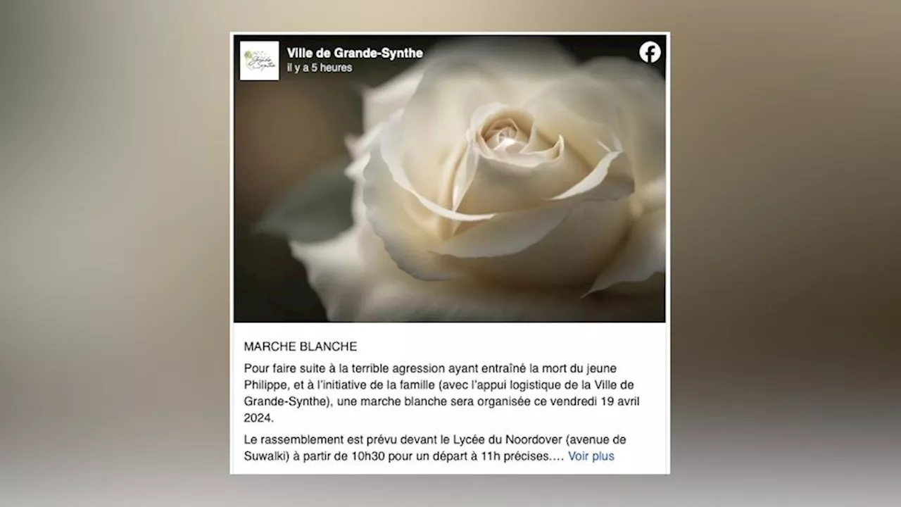Philippe, 22 ans, tabassé à mort à Grande-Synthe : une marche blanche organisée ce vendredi