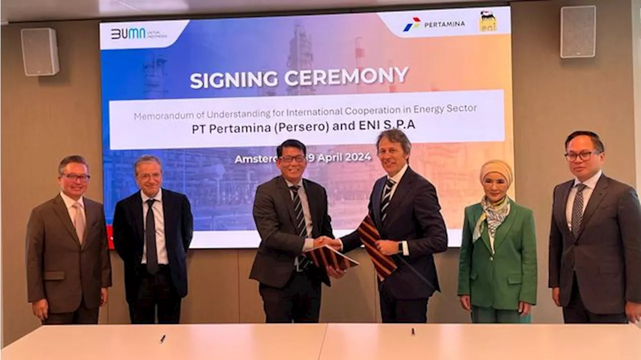 Pertamina-ENI Teken MoU Kerja Sama Pengelolaan Hulu Migas