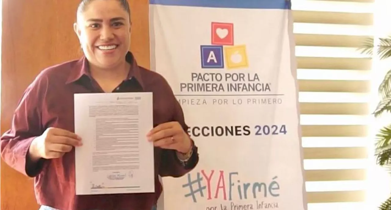 Caty Monreal firma pacto por la primera infancia en favor de niñas y niños de la Cuauhtémoc