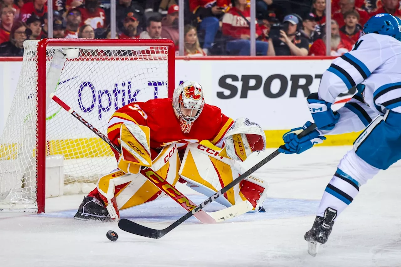 Flames earn 5-1 season-ending victory over league-worst Sharks