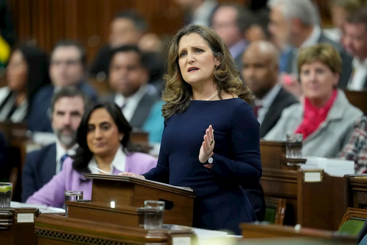 Freeland defends budget’s capital gains hike despite widespread criticism from tech leaders