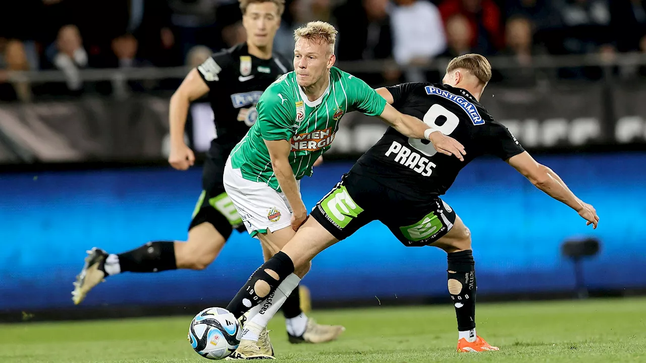 0:1! Riesenpatzer entscheidet Rapid gegen Sturm