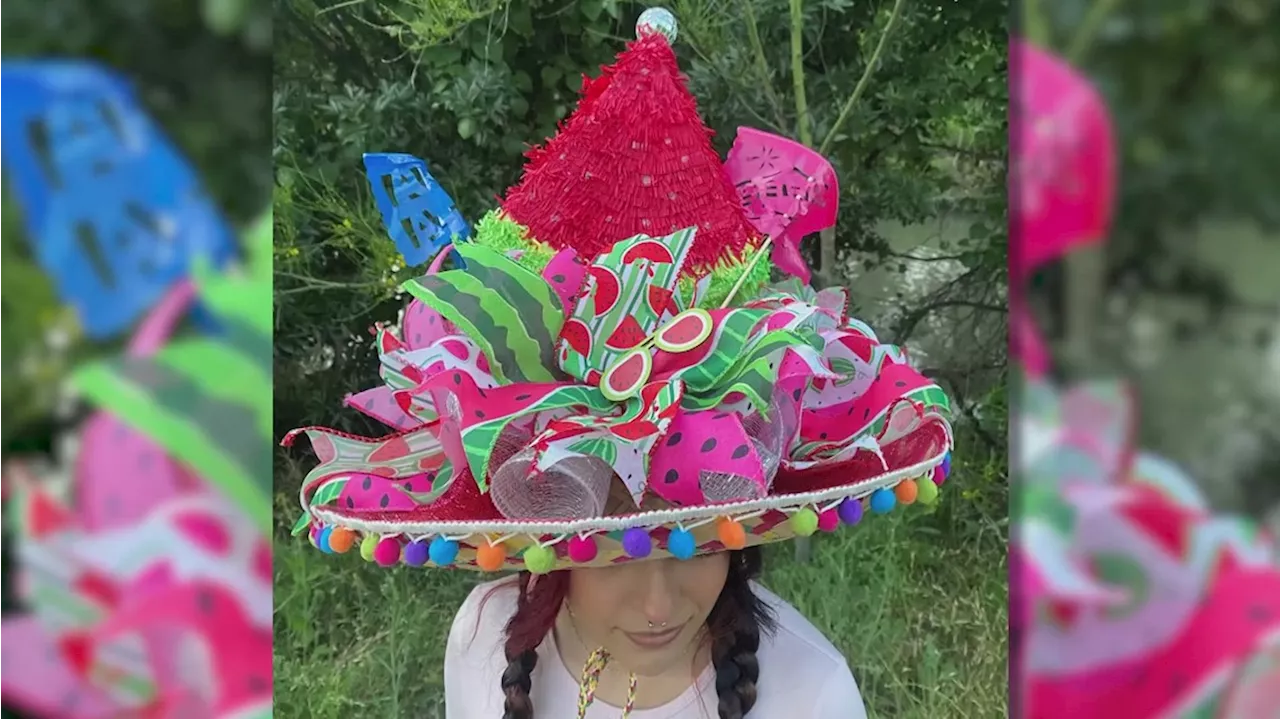 Meet the creator behind these vibrant, outrageous Fiesta hats that speak for themselves