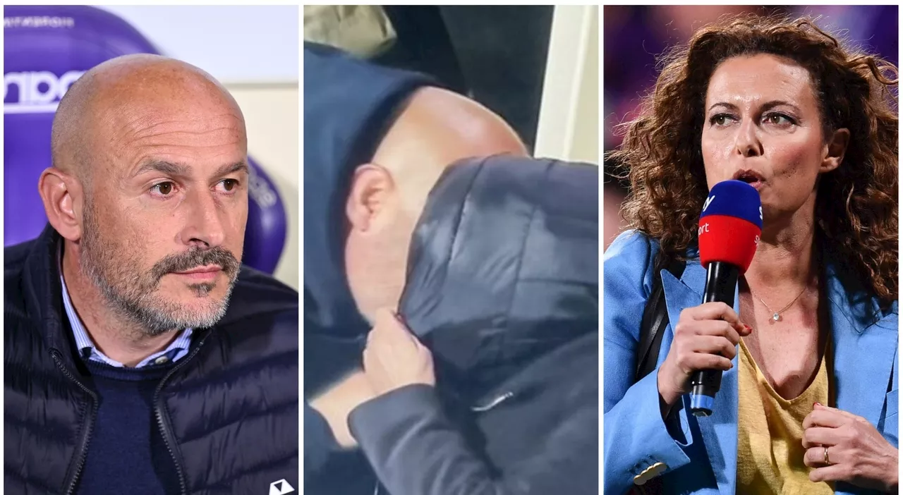 Vincenzo Italiano bacia la giornalista Vanessa Leonardi (sposata) dopo il gol della Fiorentina: la scena scate