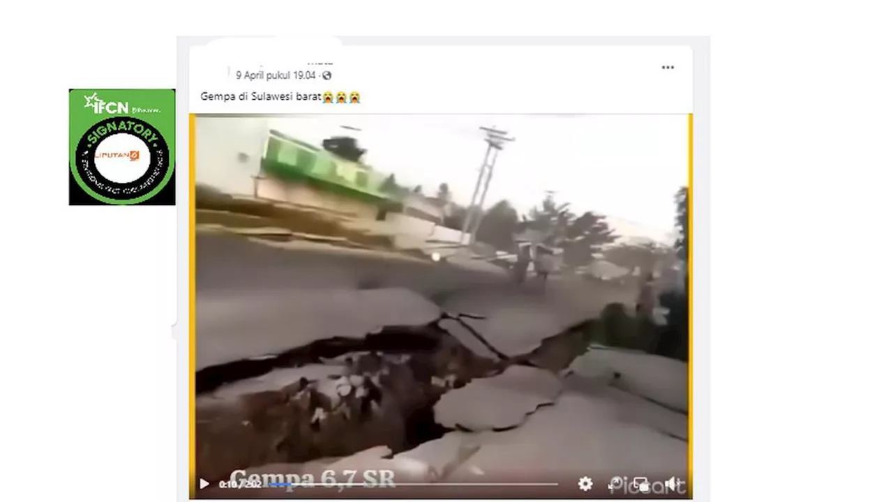 Cek Fakta: Tidak Benar Dalam Video Ini Gempa Sulawesi Barat