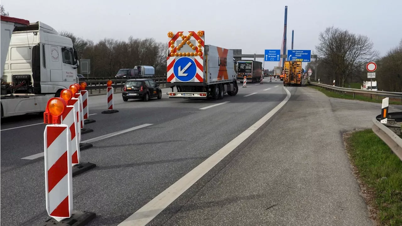 Norderelbbrücke: A1-Bauarbeiten behindern Verkehr am Wochenende