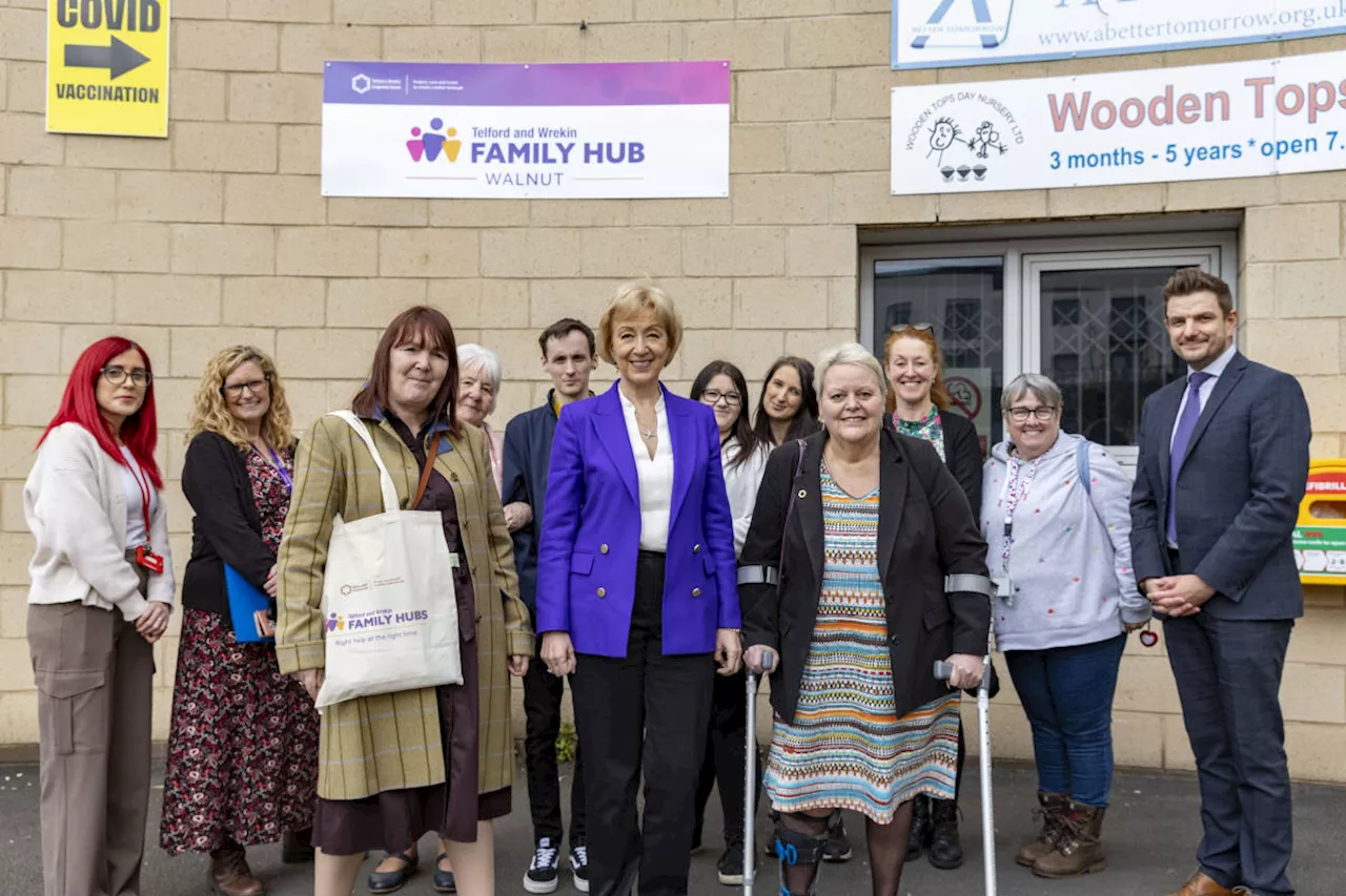 Health Minister Andrea Leadsom visits Telford’s Family Hub in Woodside