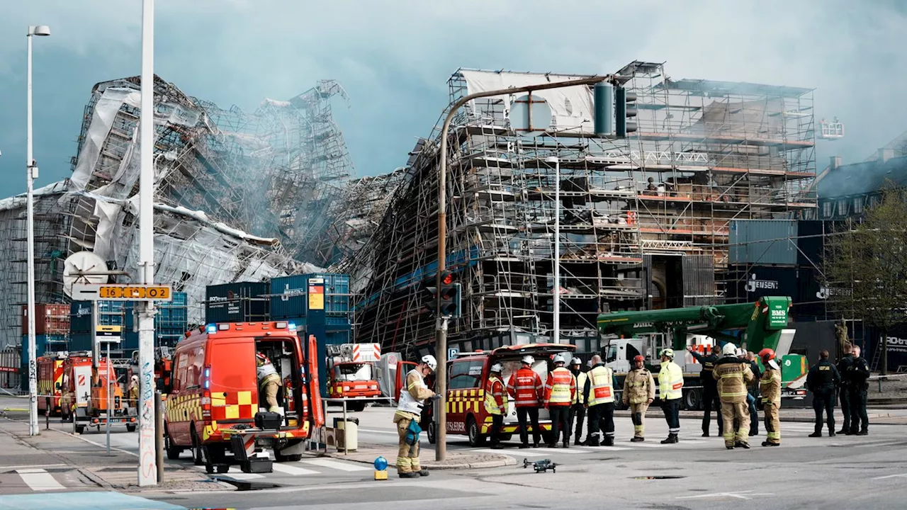 Fassade der Börse in Kopenhagen eingestürzt – Einsatzkräfte vor Ort