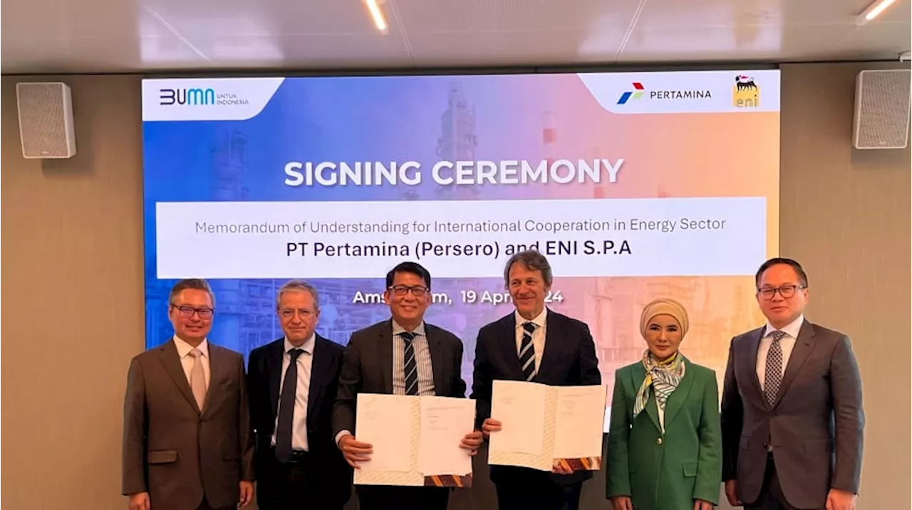 Perkuat Ketahanan Energi Nasional, Pertamina ENI Teken MOU Kerja Sama Pengelolaan Hulu Migas